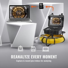 9 Inch 70m/230ft Sewer Camera Drain Pipe Inspection Camera LCD Monitor HD