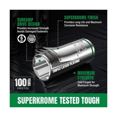 SK 3/8&Prime; Drive Socket Set with 216-P Ratchet, 55-Piece, SAE & Metric, SuperKro&hellip;