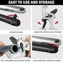 Ratchet PVC Pipe Cutter Heavy Duty,Cuts up to 3 Inches,PVC Cutter with One-Click