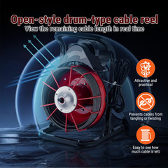 75FT x 1/2 In Drain Cleaner Machine,2&Prime;-4&Prime; Pipes Manual Feed Electric Drain Auger