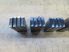 5 used sets of Ridgid NPT universal bolt dies 1/8&Prime;, 1/2&Prime; &ndash; 3/4&Prime;, & 1&Prime; &ndash; 2&Prime;