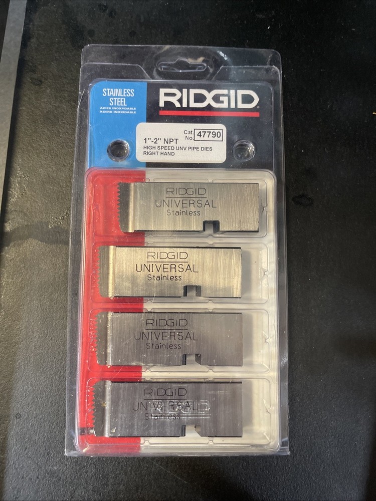 Ridgid 47750 1&Prime; To 2&Prime; 11-1/2&Prime; NPT Pipe Dies, Alloy Rh, for Universal Die Heads