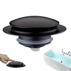 Bathtub Stopper,Tub Stopper Black,Universal Matte Black Pop Up