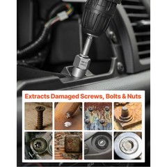 Uimoso 65-Piece Screw and Bolt Extractor Set with Drill Bits for Easy Removal
