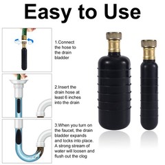 2pcs Drain Bladder Kit, Drain Unclogger Pipe Bladder Clog Cleaning Tool for 1&hellip;