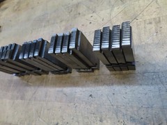 5 used sets of Ridgid NPT universal bolt dies 1/8&Prime;, 1/2&Prime; &ndash; 3/4&Prime;, & 1&Prime; &ndash; 2&Prime;