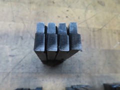 5 used sets of Ridgid NPT universal bolt dies 1/8&Prime;, 1/2&Prime; &ndash; 3/4&Prime;, & 1&Prime; &ndash; 2&Prime;