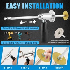 Inside Pipe Cutter for Pvc Pipe with Handle and Diamond Grit Cutting Wheel, 7-In