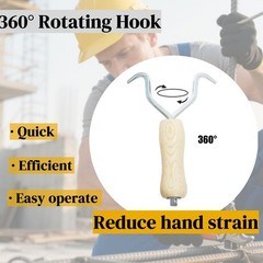 10 Pack Rebar Wire Twister, Pull Tie Twister Tool with Ergonomic Wooden Handl&hellip;