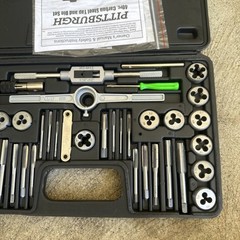 PITTSBURGH 40pc. Carbon Steel METRIC Tap and Die Set with Case &ndash; Model #62832