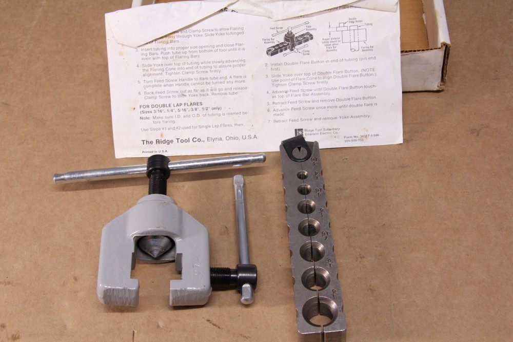 Ridgid Tools 23332 Flaring Tool Model 345 &ndash; 3/16&rdquo; -5/8&rdquo; used one time