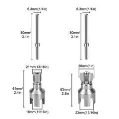 2X 1/2&Prime; 3/4&Prime; Integrated Internal/External Pipe Threader Tool for Electric Drill