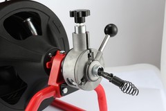 NEW 75 FT x 3/8 Inch Drain Cleaner Machine Auger Cleaning Auto Feed with Wheels