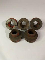 Lot of FIVE (5) RIDGID 1-1/4&Prime; Die-Head Pipe Threaders (USED) 11R