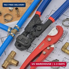 iCRIMP Ratchet PEX Cinch Tool with Removing function for 3/8 to 1-inch Stainless