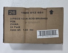 1/2 In. X 5 In. Horse Hair Bristle Acid Flux Brush (Box of 26, 3 pk)
