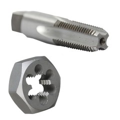 1/4&Prime; NPT Pipe Tap and Die Kit, Carbon Steel Pipe Tap and Pipe Die &ndash; Hex Shape&hellip;