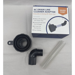 AC Drain Line Cleaner Adapter, HVAC to PVC AC Line Cleaner, AC Drain Line Unclog