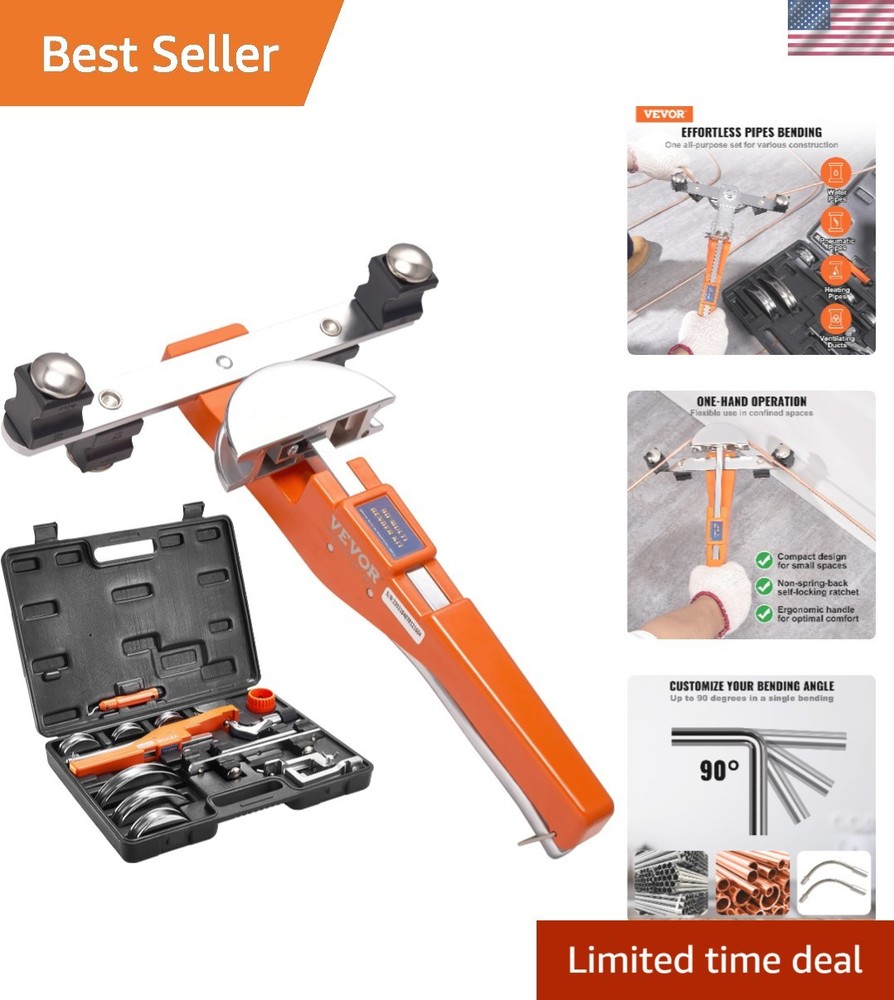 Aluminum Alloy Ratcheting Pipe Bender &ndash; 1/4&Prime;-7/8&Prime; O.D. & 7 Bending Dies