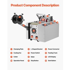 Uimoso Automatic Heat-Shrink Tubing and Cable Cutting Machine with LED Screen