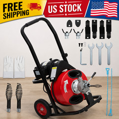 Electric Drain Machine 100FT x 1/2 Inch Plumbing Snake Sewer Auger Cleaner