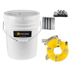 Steel Dragon Tools&reg; 811A Kit with 47765 47770 811A Pipe Dies & 5 Gallons of Oil