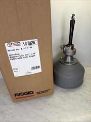 NEW Ridgid 59255 A-17-B Adapter with 3/8in x 35ft Cable Bulb Auger
