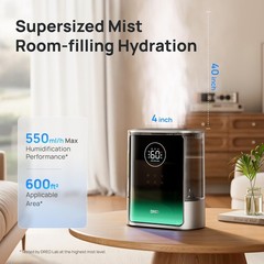 DREO 8L Smart Humidifier Large Room, 80H Runtime, Warm & Cool Mist, HM717S | &hellip;