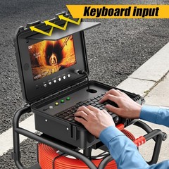 50m Sewer Pipe Inspection Camera w/ 512hz Locator Self-leveling 10&Prime; Monitor