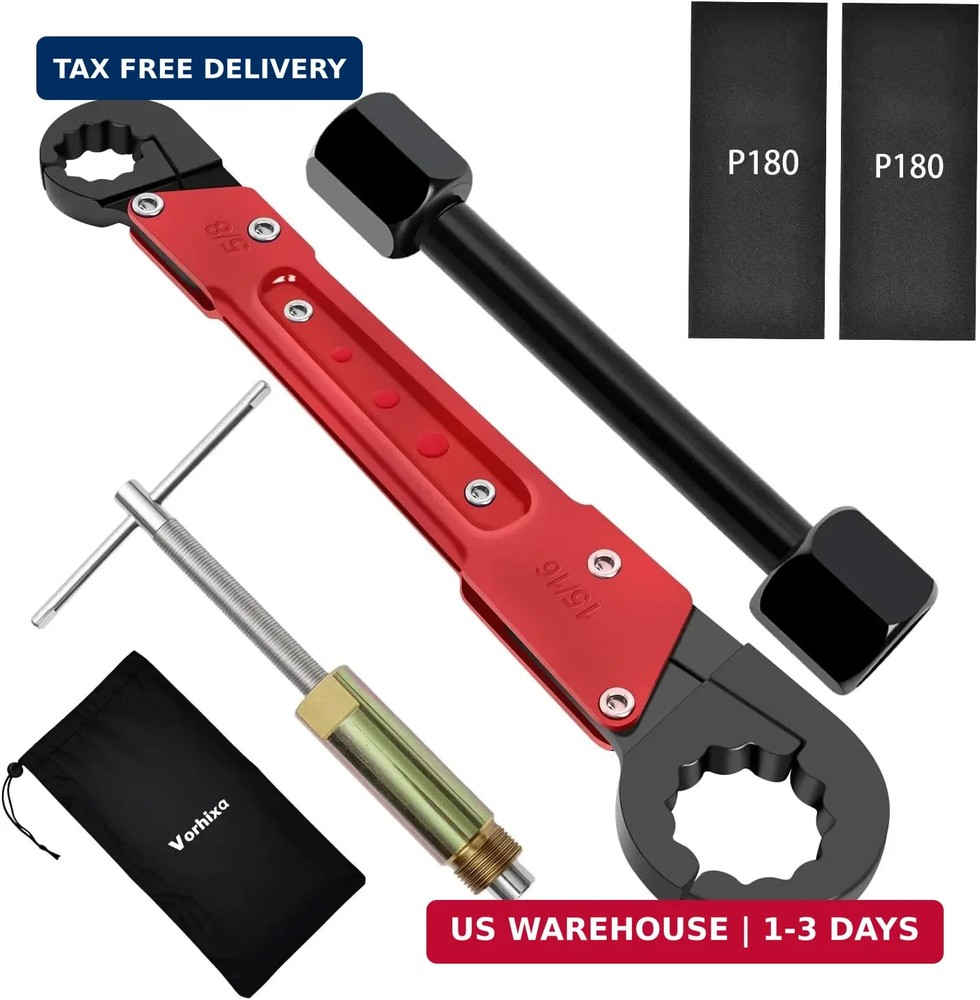 6 Pcs Plumbing Tools Kit with Angle Stop Wrench & 1/2-Inch Compression Sleeve Pu