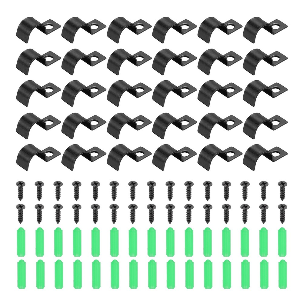 30Pcs 12mm(1/2&Prime;) One Hole Pipe Strap, U Brackets Conduit Clamp