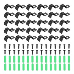 30Pcs 12mm(1/2&Prime;) One Hole Pipe Strap, U Brackets Conduit Clamp