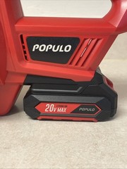 POPULO 20V Cordless Electric Drain Auger Efficient 25Ft Auto-Feed Red