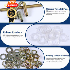 Antique Brass Lamp Repair Hardware Kit &ndash; 5 Sizes, 60 One Size,