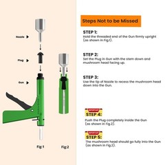 Tubeless Tire Gun Puncture Repair Kit with Mushroom Plug for Tyre Punctures a&hellip;