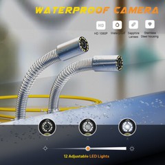 30m HD Sewer Pipe Inspection Camera with 512hz Locator Keyboard Self-leveling