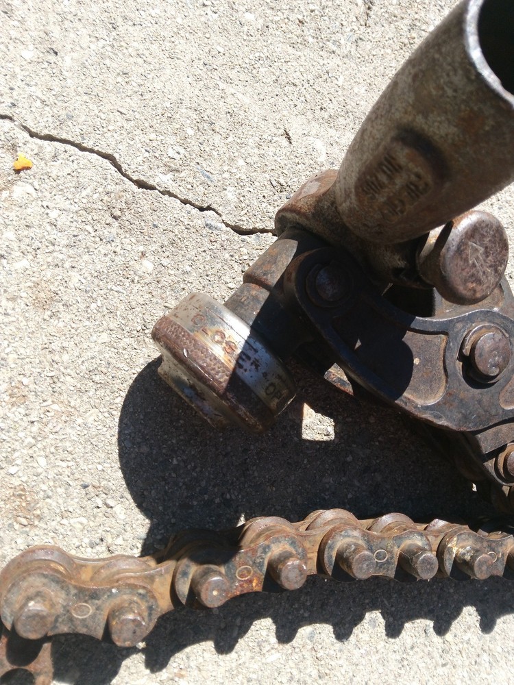 Ridgid No 206 1-1/2&Prime; to 6&Prime; Ratcheting Chain Soil Pipe Cutter Used