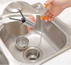 Flexible Drain Clog Remover Tool Spring Pipe Dredging Sewer Hair Grabber Tool