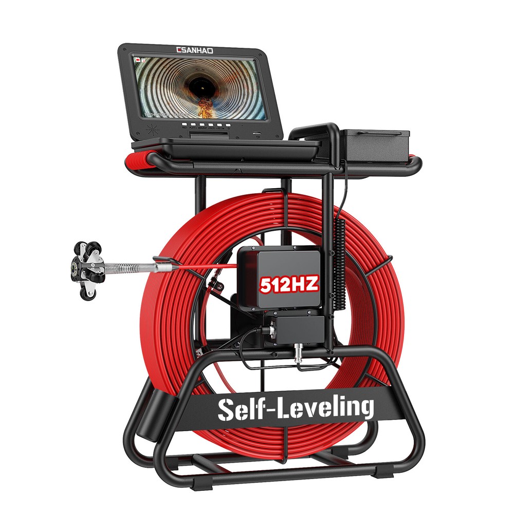 50M Drain Sewer Camera Inspection Camera Counter 512HZ Self leveling 7mm Cable
