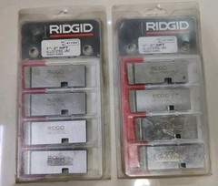 Lot of 2 RIDGID 47750 1&Prime;- 2&Prime; NPT Alloy Steel Universal Pipe Threading Dies &ndash; New
