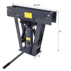 12 Ton Pipe Bender Manual Hydraulic, Piping Bending Exhaust Tube Fabric w/6 Dies
