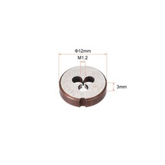 M1.2 X 0.25 Metric Round Die Machine Thread Threading Die 12mm OD Alloy Steel