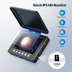 100Ft Sewer Camera with 5&Prime; Screen & DVR, 32GB TF Card for Plumbing Inspections