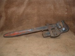 VINTAGE ANTIQUE 14&Prime; & 8&Prime; SET OF 2 PIPE WRENCHES HD DROP FORGED STEEL MADE IN USA