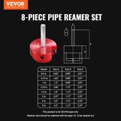 VEVOR PVC Pipe Reamer Tool Pipe Fitting Socket Saver Aluminum Alloy for SCH 40