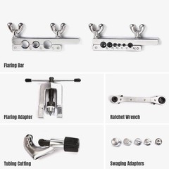 Professional 45&deg; Single Flaring & Swaging Tool Kit for HVAC & Automotive Needs