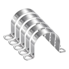 5pcs 2 3/8 Inch 60mm Conduit Clamp, M60 U Tube Pipe Clamp, Thick