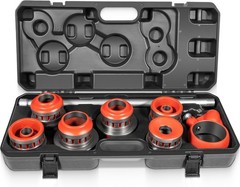 36475 12-R Manual Exposed Ratchet Pipe Threader Set W/6 NPT Die For 1/8&Prime;-2&Prime; Pipe