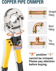 Hydraulic Copper Tube Crimping Tool,Copper Pipe Fittings Crimping &Plumbing Tool