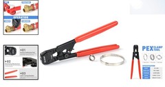 High-Performance PEX Ratcheting Clamp Tool with Calibration Gauge &ndash; 1 Inch Size